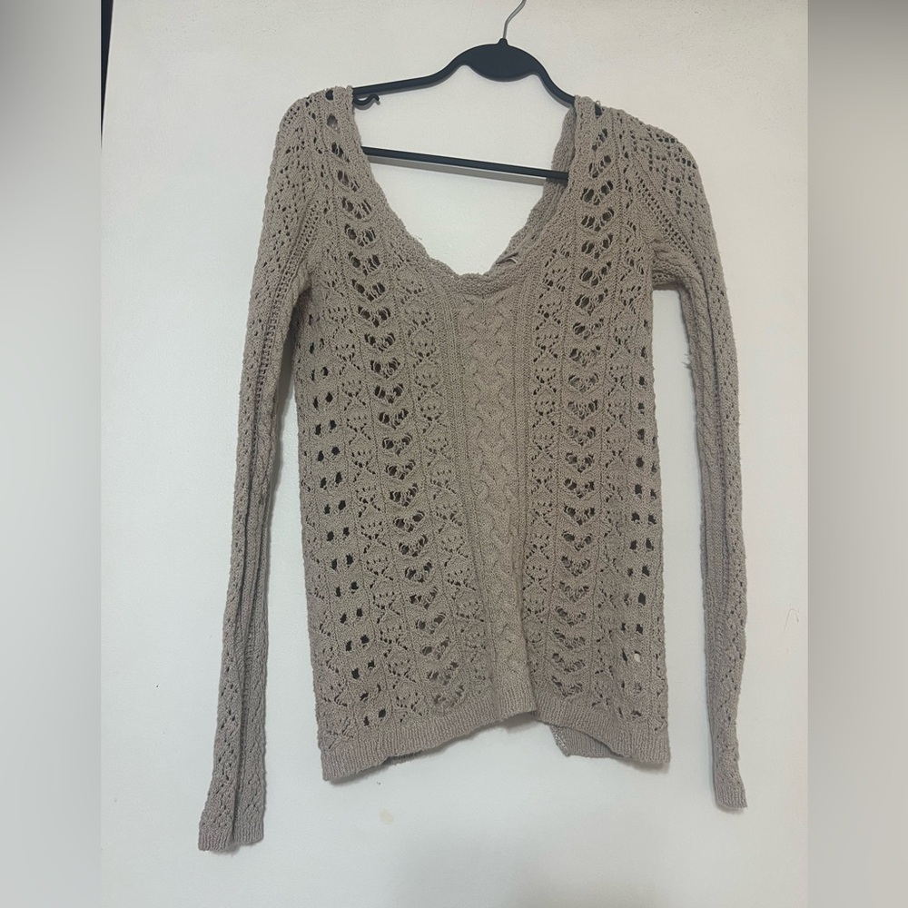 Free people open back sweater